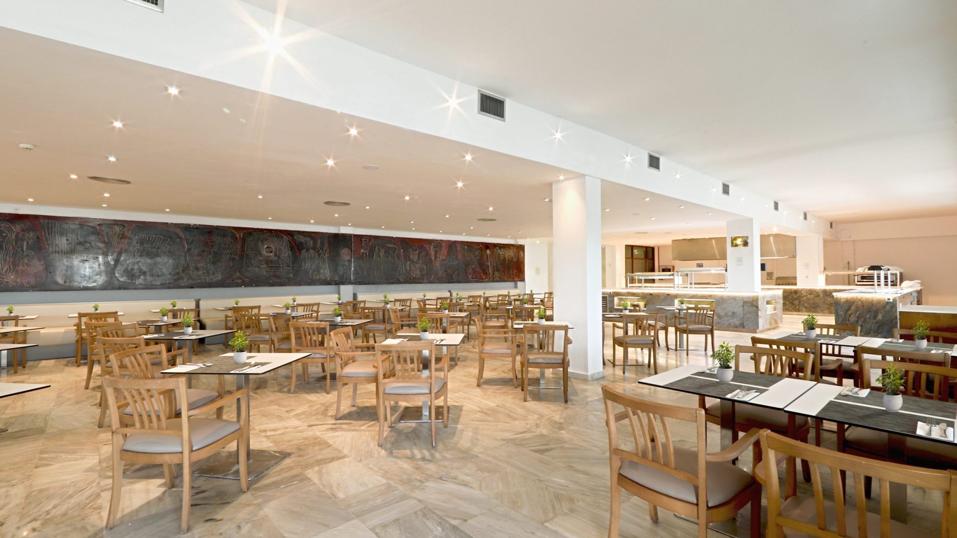Interiors of restaurants